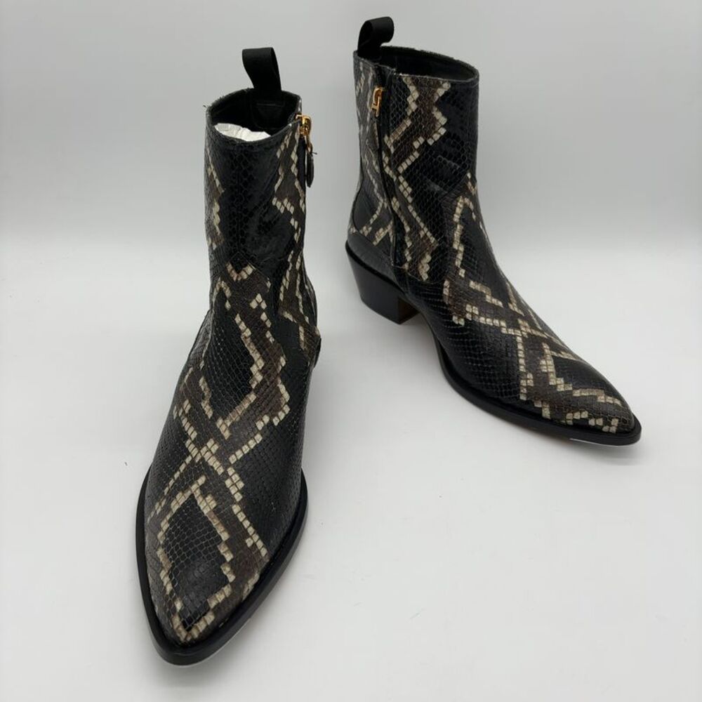 BALLY Snake Embossed Leather Boots